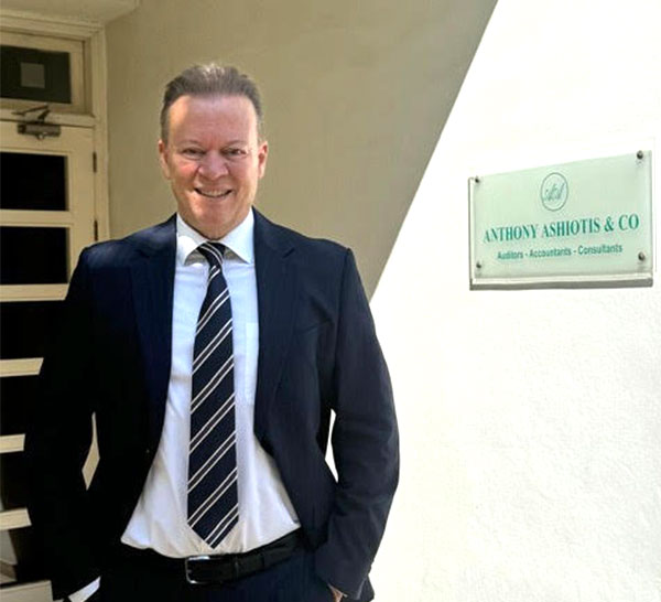 Anthony Ashiotis outside the firm’s office