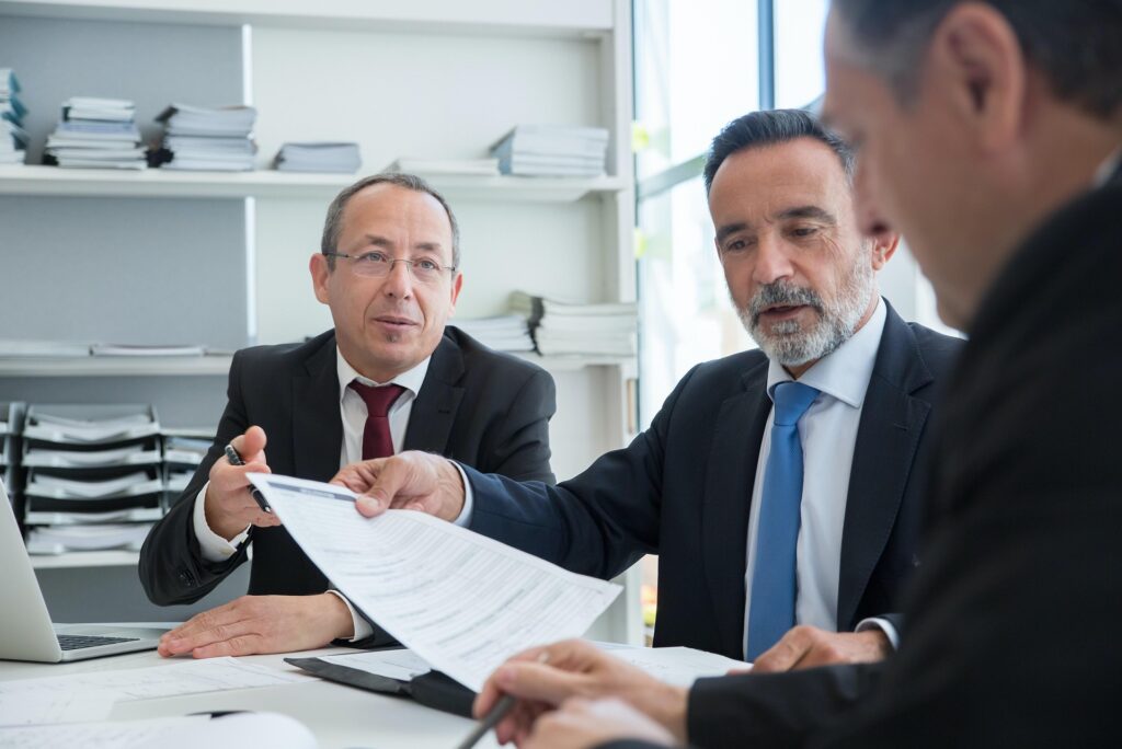 Business advisors meeting at Global Eye